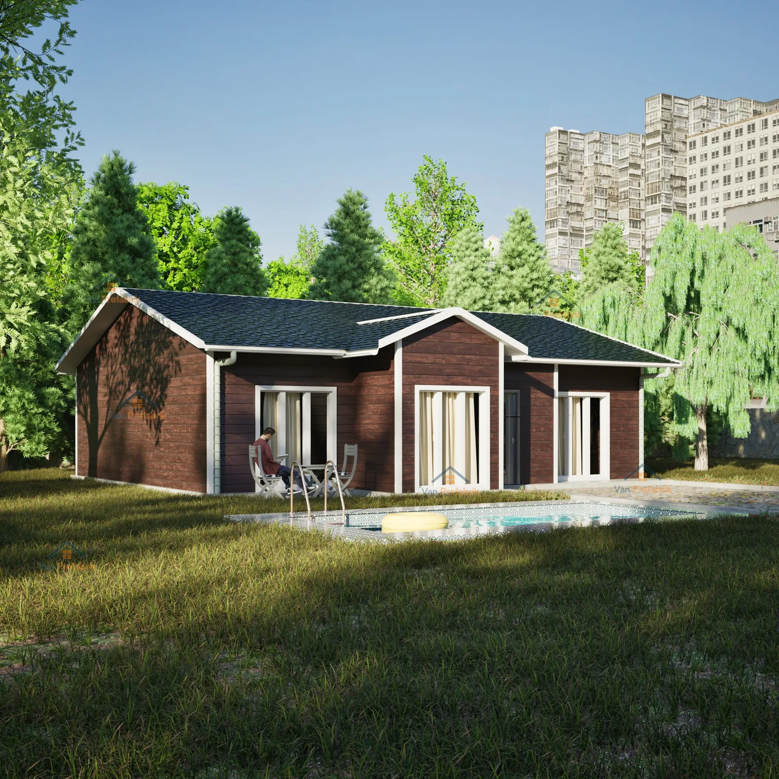 106m2 Hafif Çelik Tek Katlı Ev