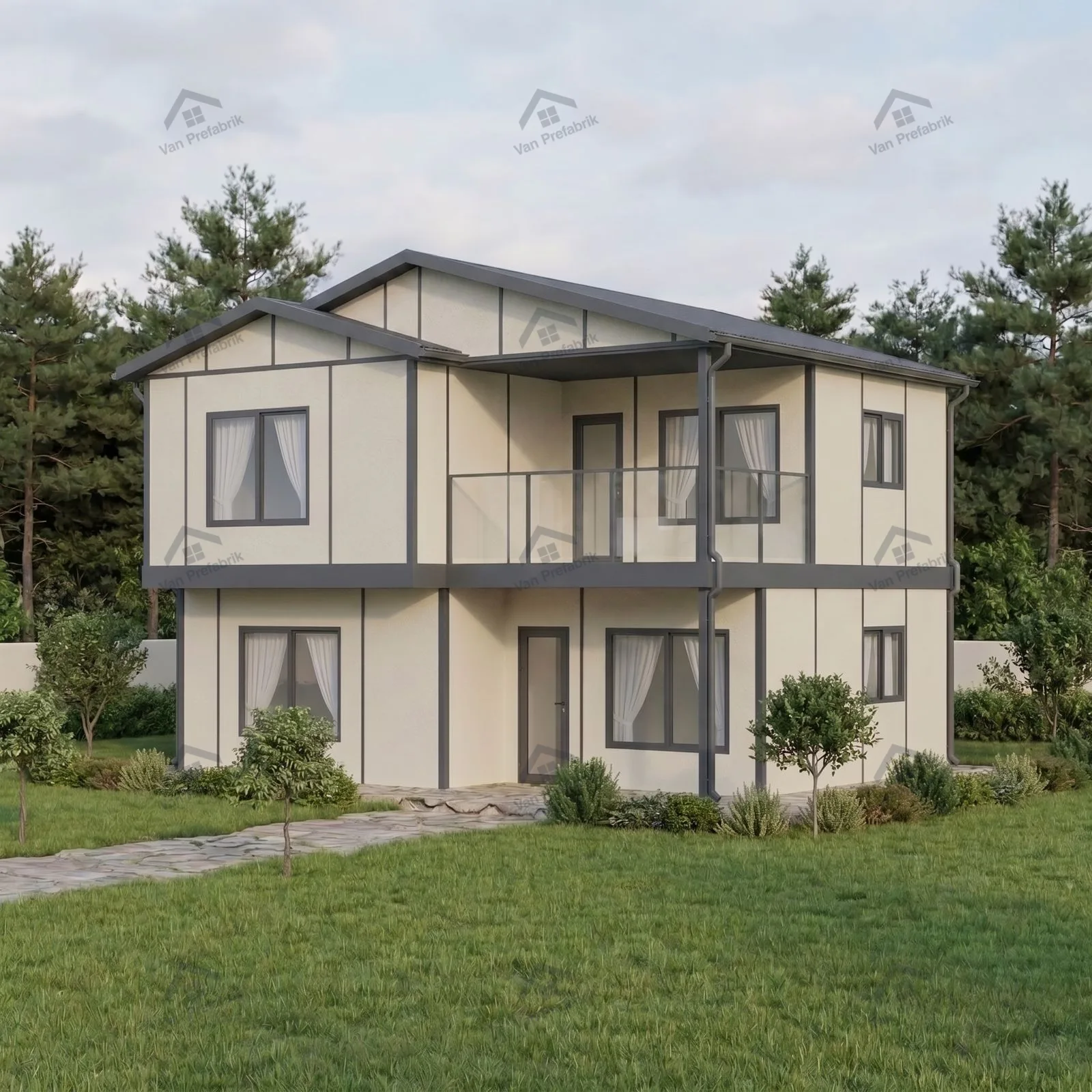 118 m² Dubleks Prefabrik