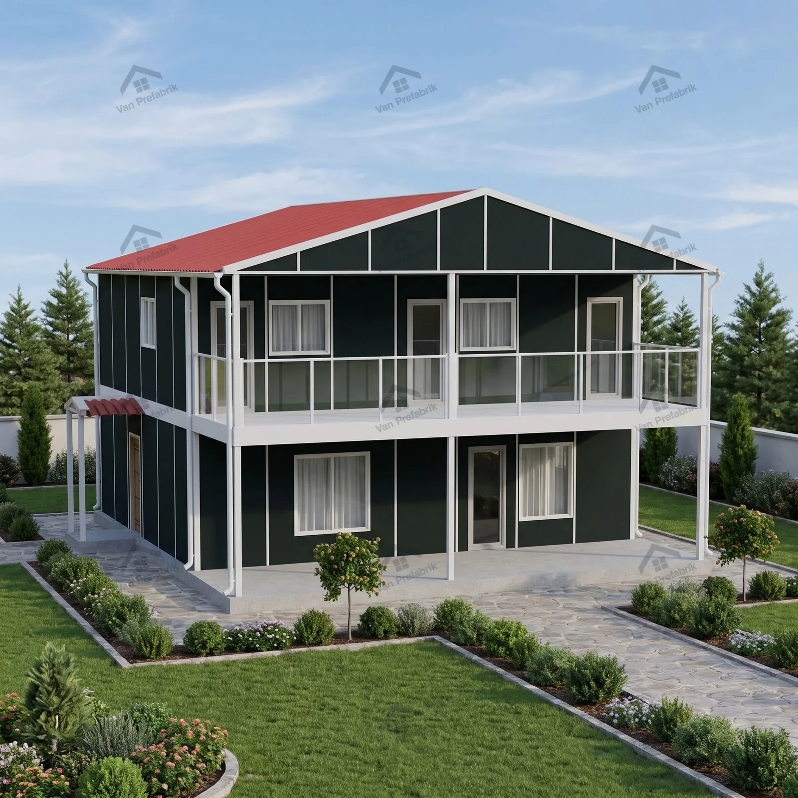186 m² Dubleks Prefabrik