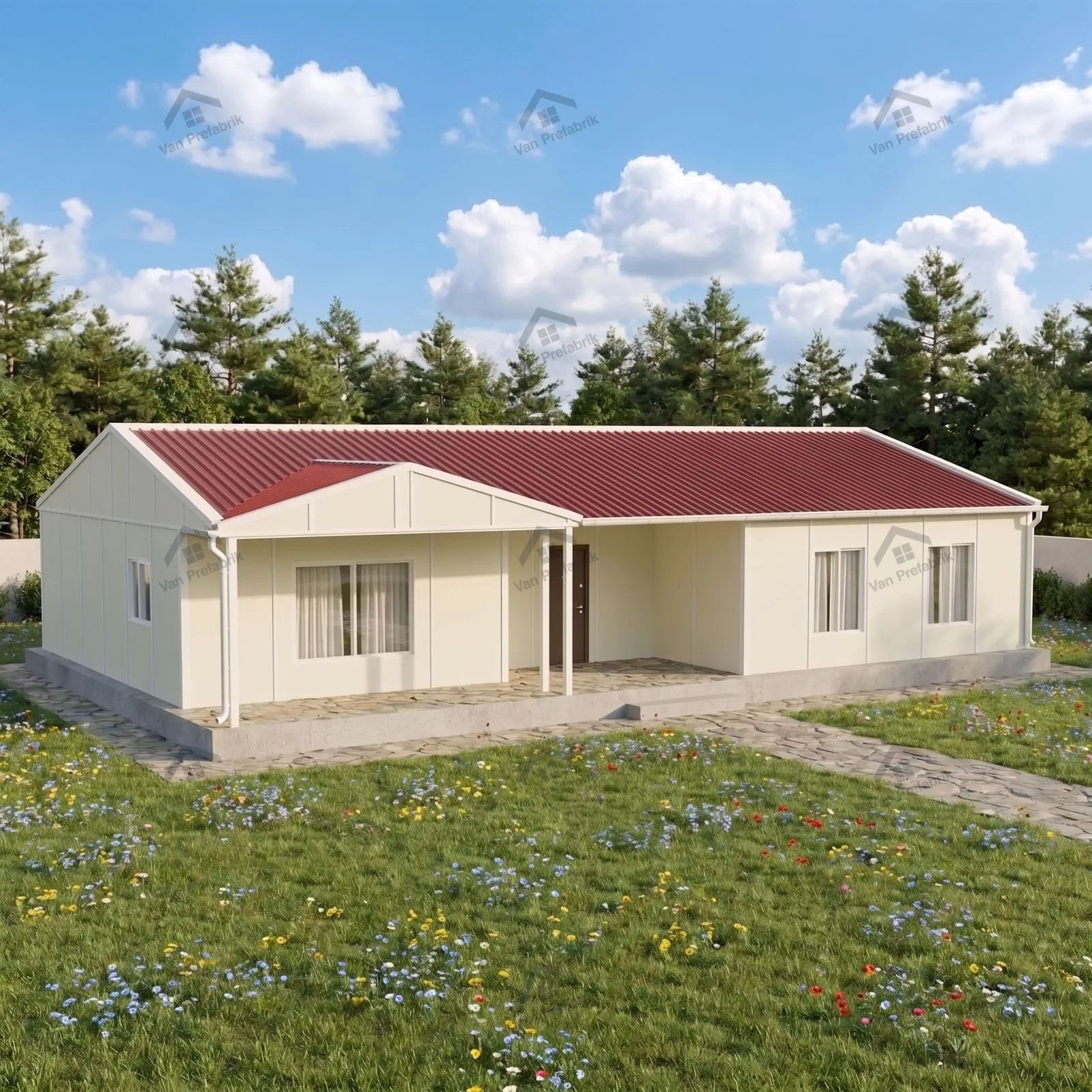 140 m² Tek Katlı Prefabrik